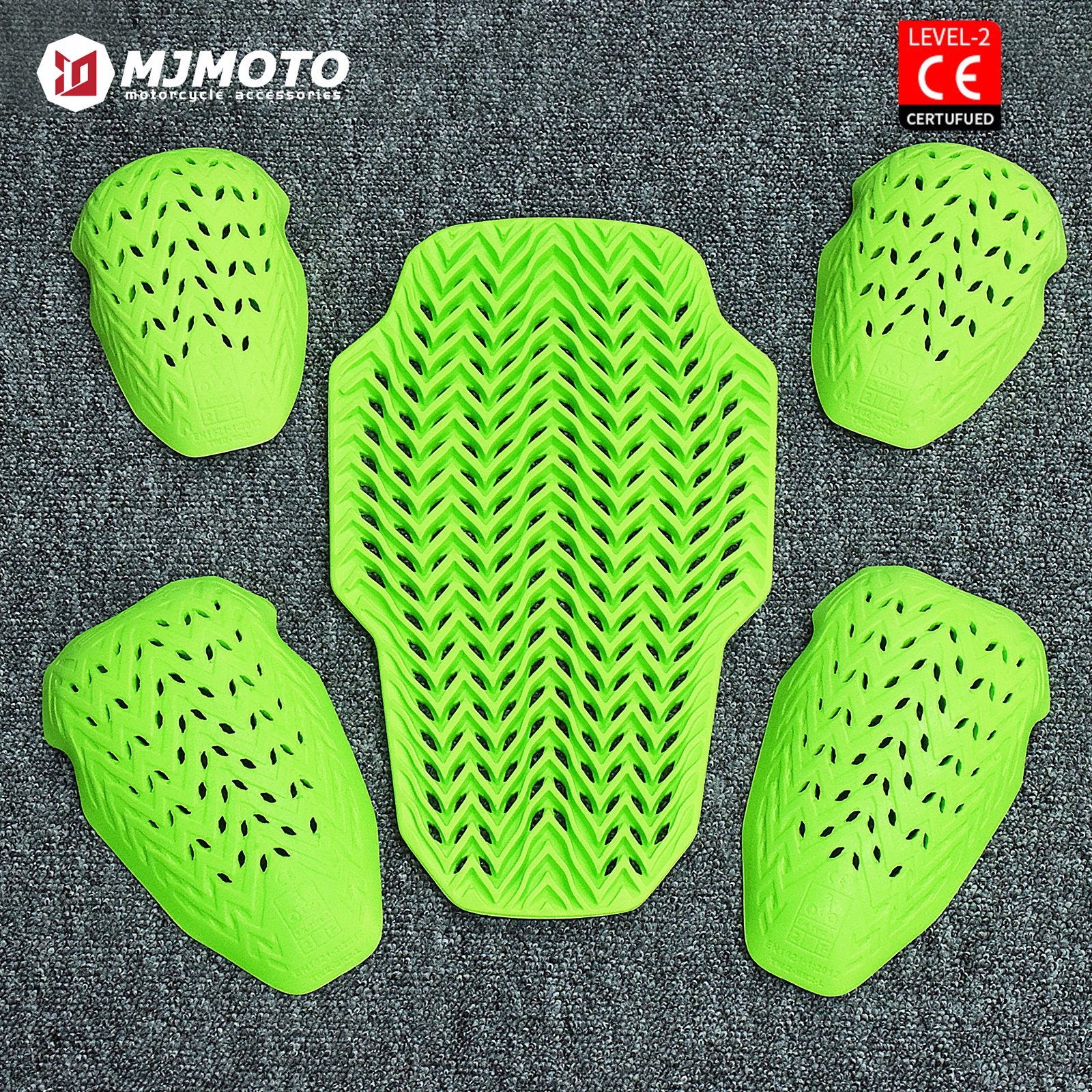 Motorcycle Gear Jacket And Pants - Green Motorcycle CE Level 2 Protective