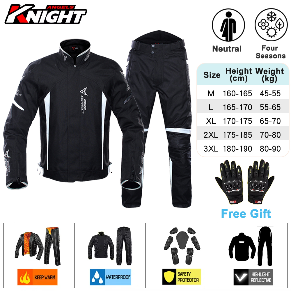 Motorcycle Gear Jacket And Pants - Winter Motorcycle Jacket Pants Suit Waterproof