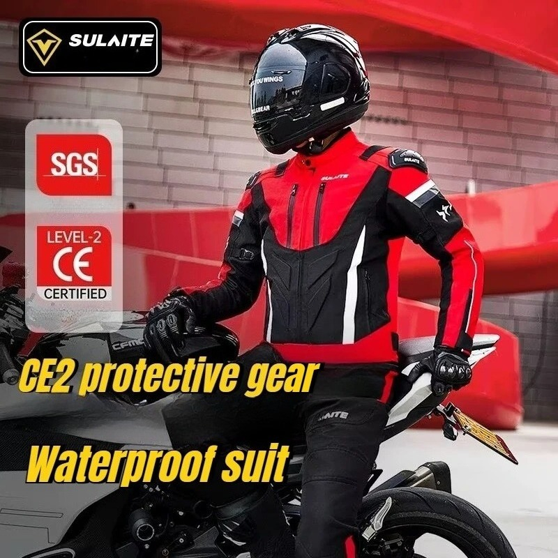 Motorcycle Gear Jacket And Pants - SULAITE Winter Motorcycle Riding Jacket Pants