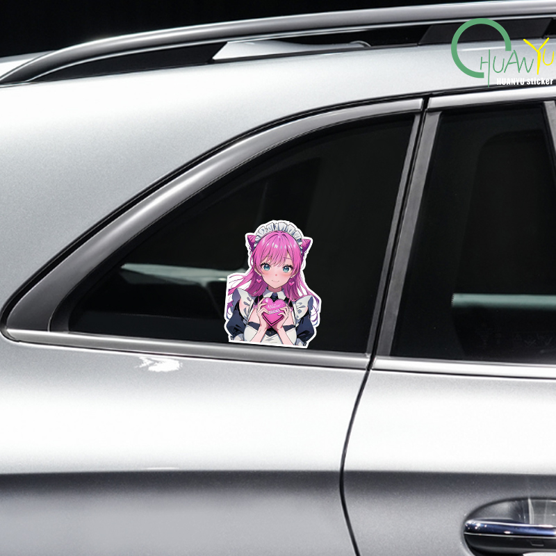 JDM Cute Girl Anime Car Sticke - Motorcycle Gear Hub ulasan dan harga