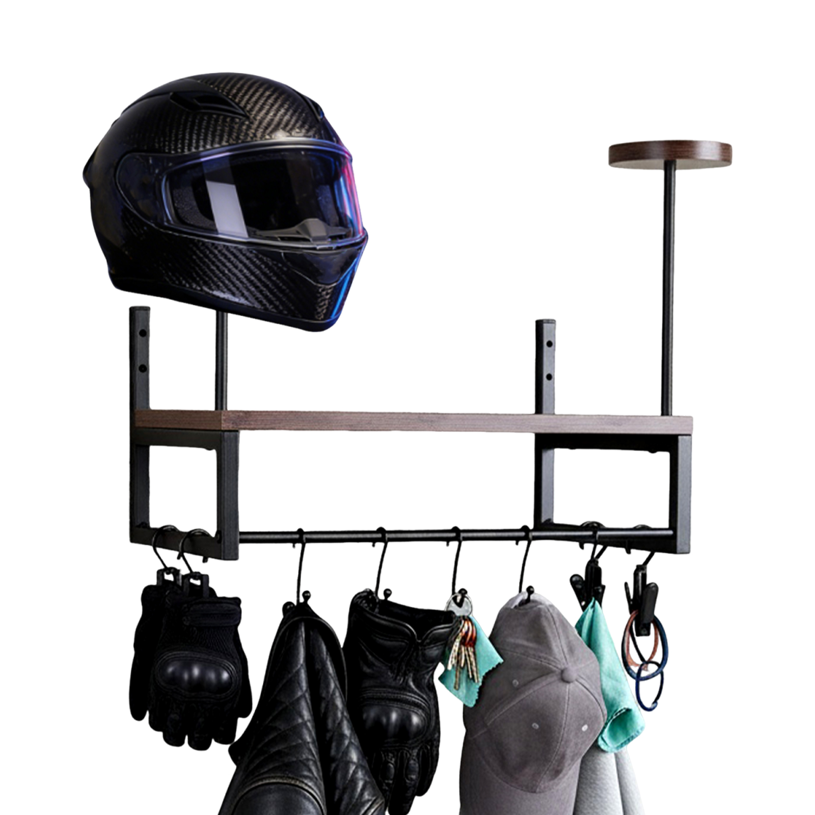 Wooden Motorcycle Helmet Holde - Motorcycle Gear Hanger ulasan dan harga