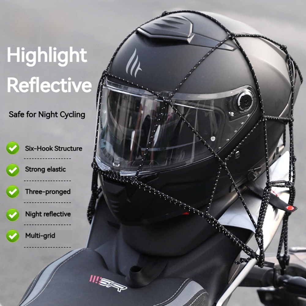 6 Hooks Luggage Net Protective - Motorcycle Gear Hanger ulasan dan harga