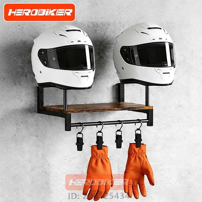 Motorcycle Helmet Wall Mount W - Motorcycle Gear Hanger ulasan dan harga