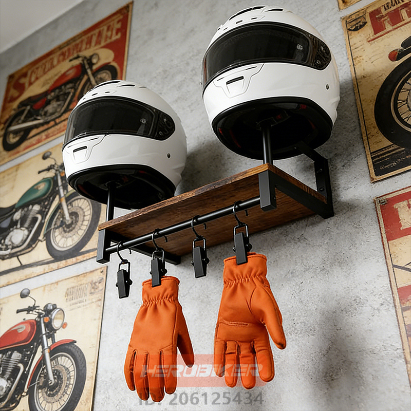 Motorcycle Helmet Wall Mount W - Motorcycle Gear Hanger ulasan dan harga