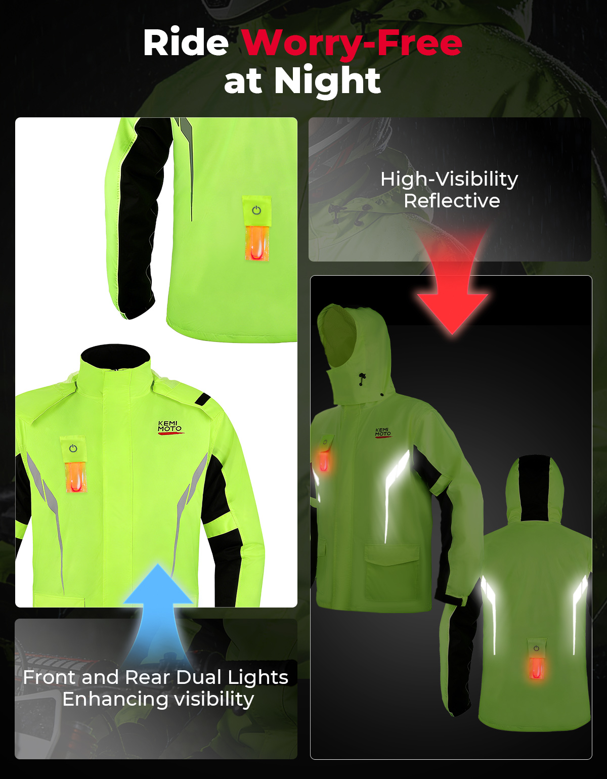 KEMIMOTO Unisex Waterproof Rai - Motorcycle Gear Jacket And Pants ulasan dan harga