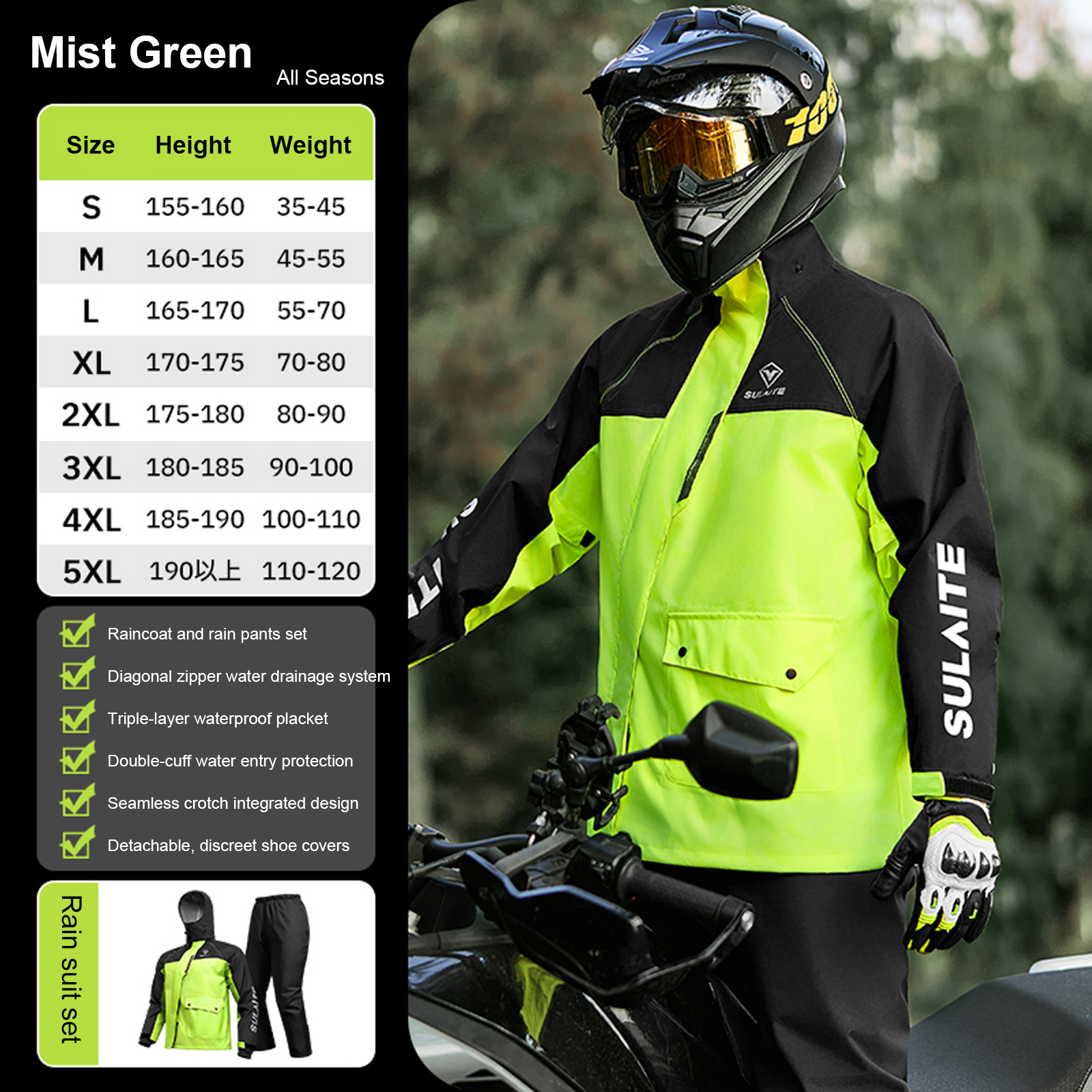 Motorcycle Rain Suit for Men & - Motorcycle Gear Women ulasan dan harga