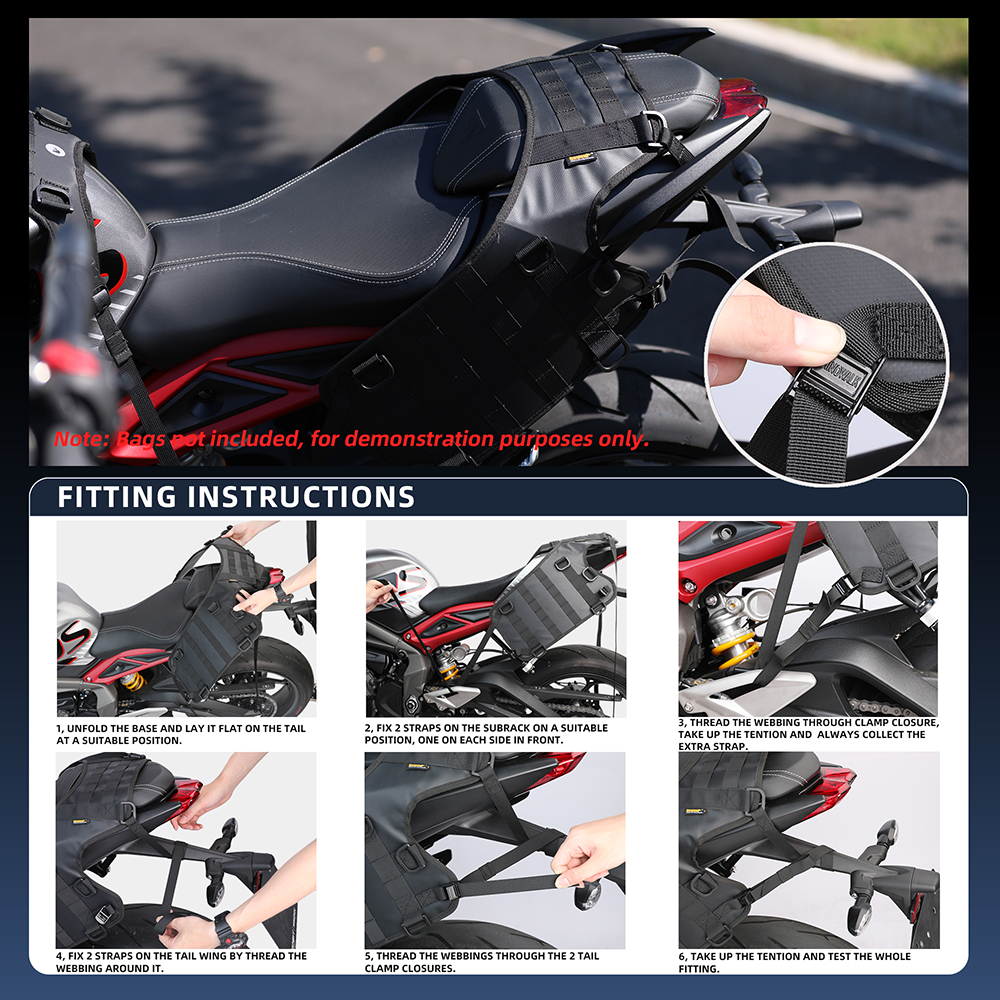 Rhinowalk Motorcycle Saddle Ba - Tail Bag Rack ulasan dan harga