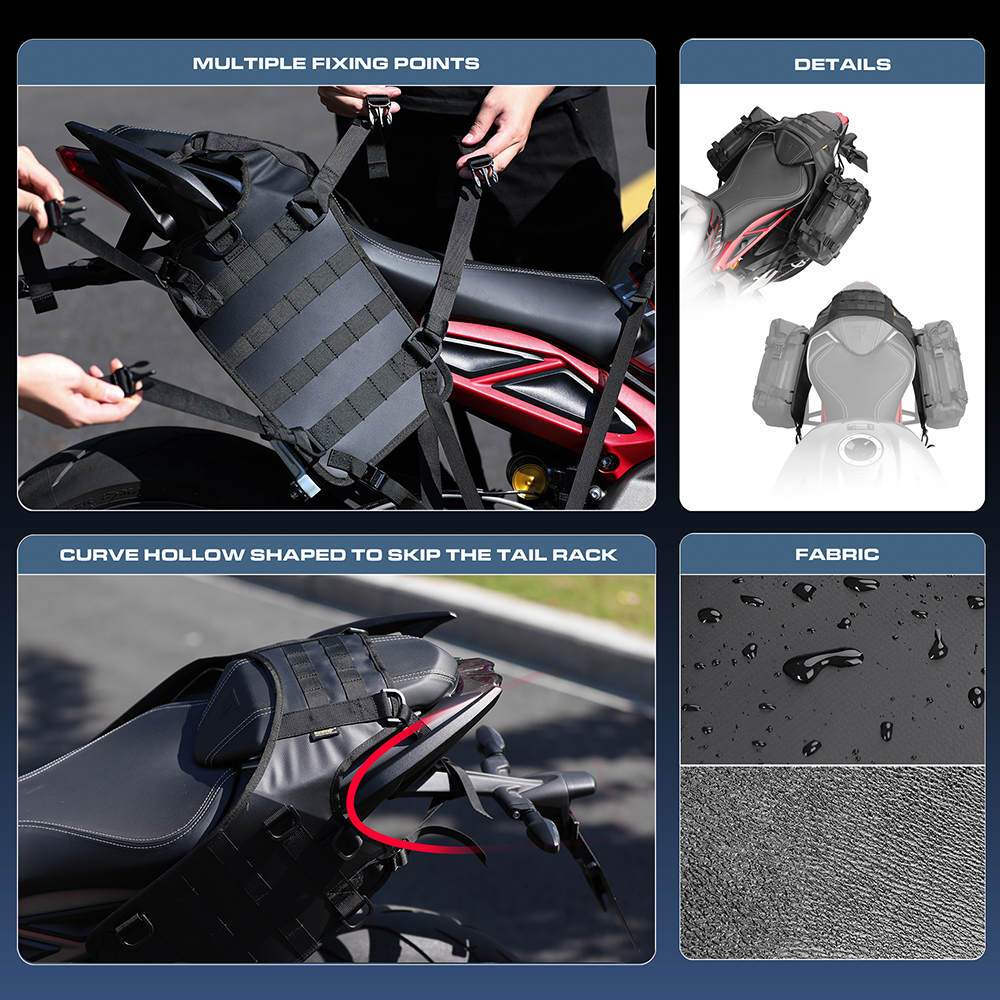 Rhinowalk Motorcycle Saddle Ba - Tail Bag Rack ulasan dan harga