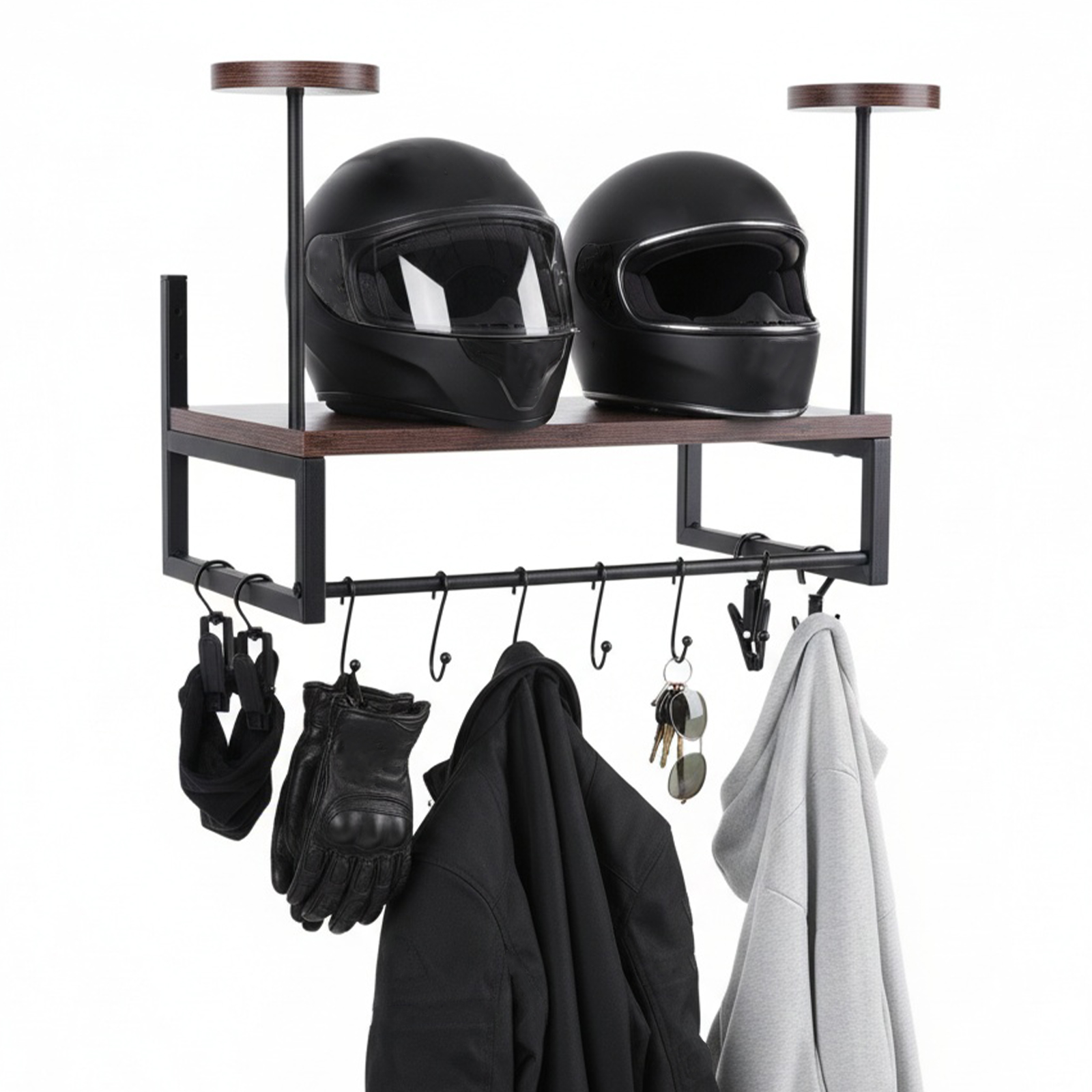 Wooden Motorcycle Helmet Holde - Motorcycle Gear Hanger ulasan dan harga