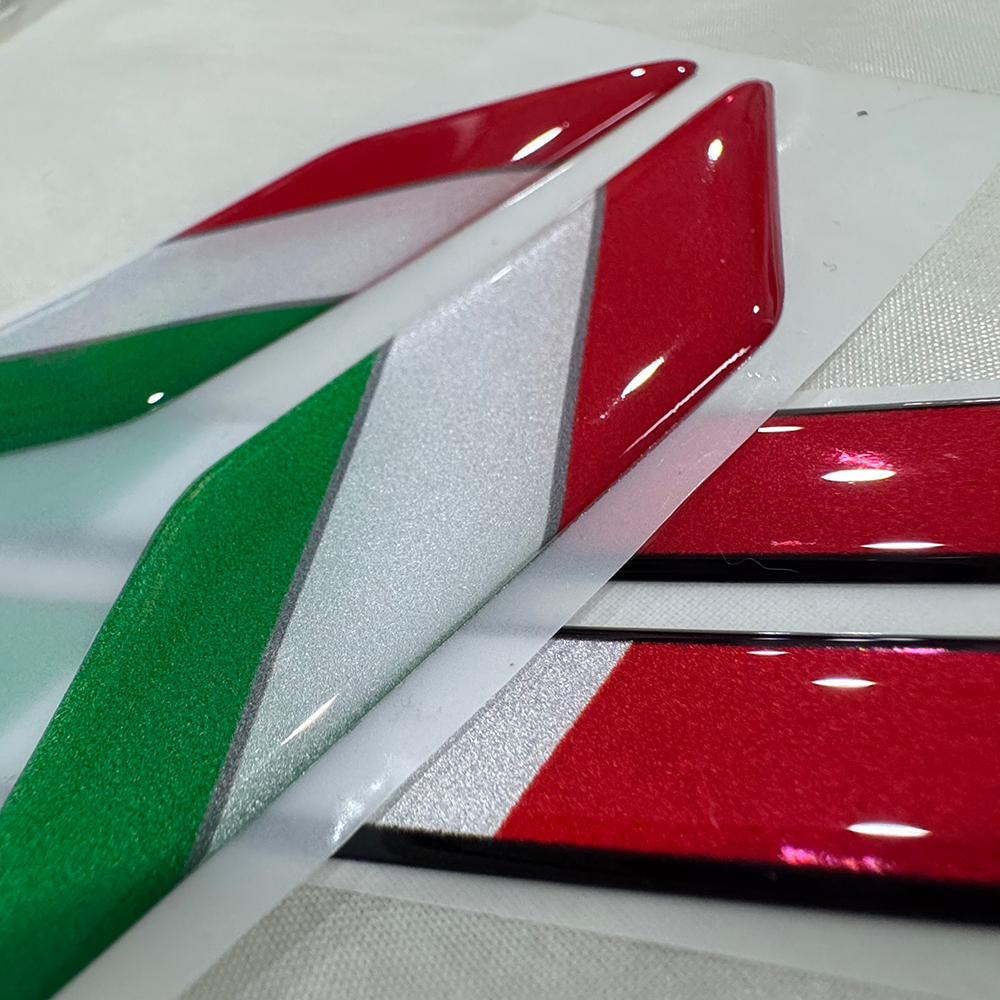 Italy Flag 3D Epoxy Sticker Mo - Motorcycle Gear Hub ulasan dan harga